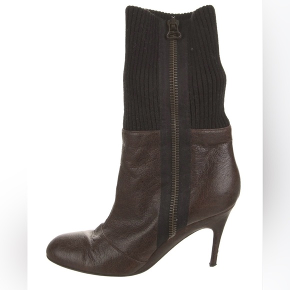 Stella McCartney vegan leather boots with sock upper - Picture 1 of 12